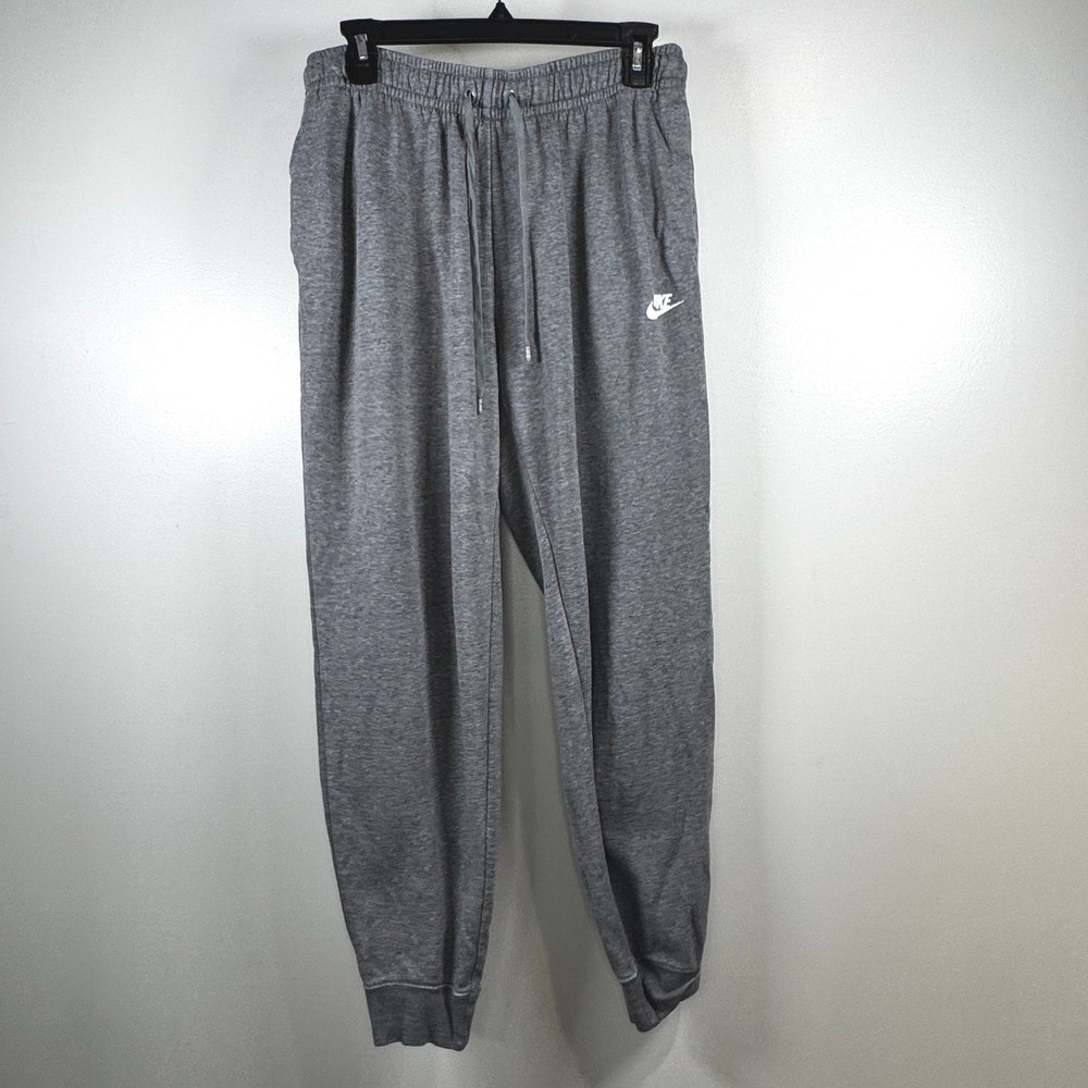 Nike Mens Sportswear Club Fleece Joggers Gray Sweatpants Size M Athleisure Cozy
